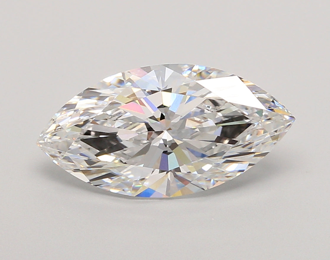 3.00 Carat Marquise Shaped, Ideal Cut, E Color, VS1 Clarity, IGI Certified Lab Grown Diamond