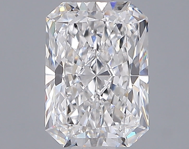 1.53 Carat Radiant Shaped, Ideal Cut, D Color, VVS1 Clarity, IGI Certified Lab Grown Diamond