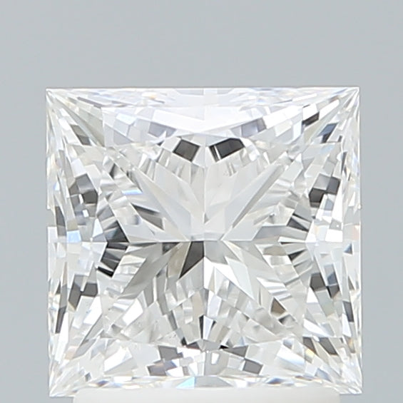 2.09 Carat Princess Shaped, Ideal Cut, E Color, VVS2 Clarity, IGI Certified Lab Grown Diamond