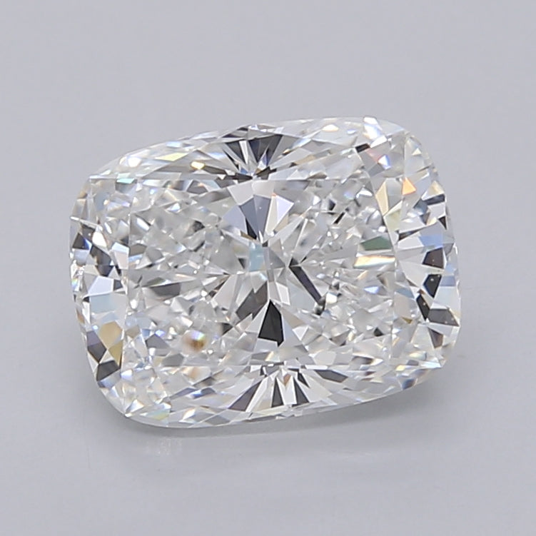 2.55 Carat Cushion Shaped, Ideal Cut, D Color, VVS2 Clarity, IGI Certified Lab Grown Diamond