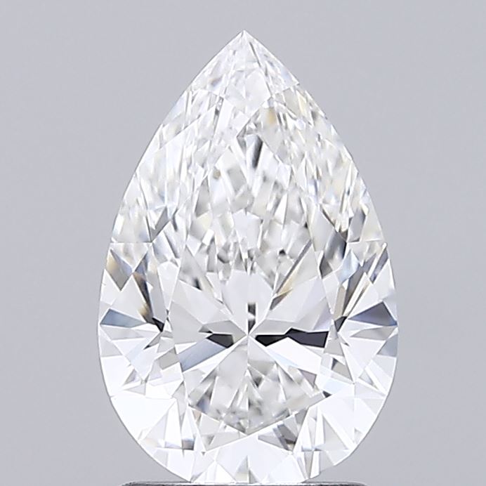 1.54 Carat Pear Shaped, Excellent Cut, E Color, VVS1 Clarity, IGI Certified Lab Grown Diamond