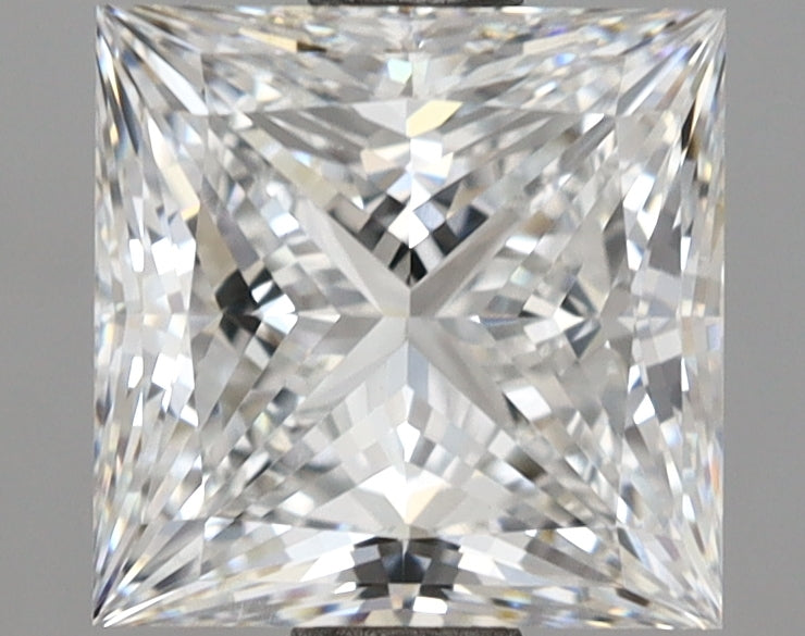 2.05 Carat Princess Shaped, Ideal Cut, D Color, VVS2 Clarity, IGI Certified Lab Grown Diamond