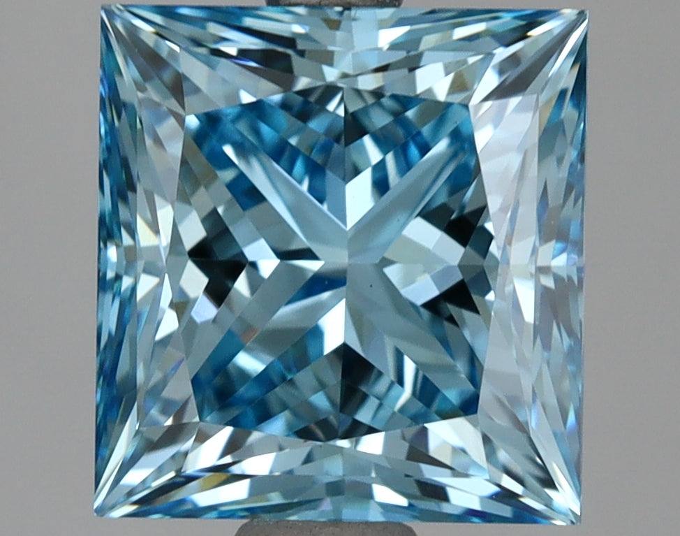 3.28 Carat Princess Shaped, Excellent Cut, VS1 Clarity, IGI Certified Lab Grown Diamond