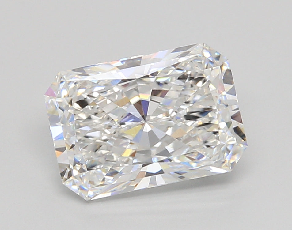 3.02 Carat Radiant Shaped, Ideal Cut, D Color, VVS2 Clarity, IGI Certified Lab Grown Diamond