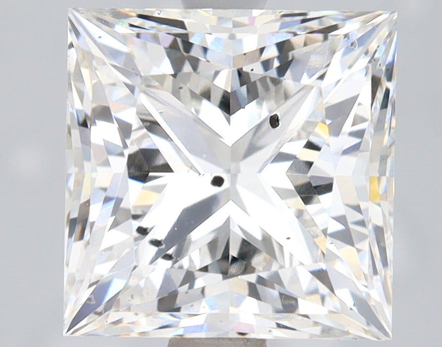 3.37 Carat Princess Shaped, Very Good Cut, F Color, SI2 Clarity, IGI Certified Lab Grown Diamond