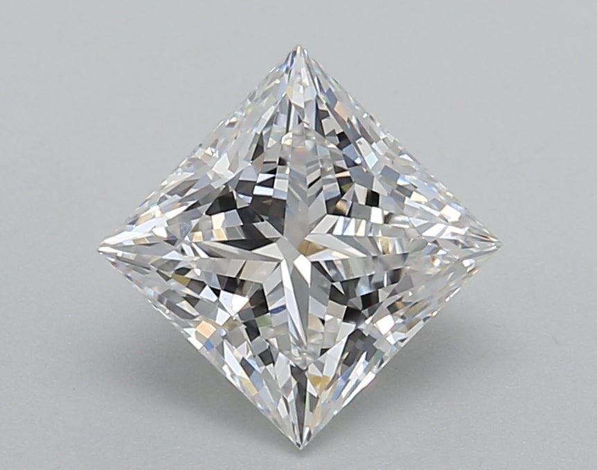 1.79 Carat Princess Shaped, Excellent Cut, D Color, VS1 Clarity, IGI Certified Lab Grown Diamond