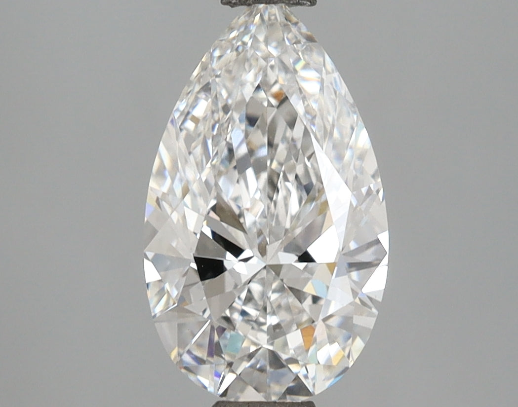 2.00 Carat Pear Shaped, Ideal Cut, D Color, VVS2 Clarity, IGI Certified Lab Grown Diamond