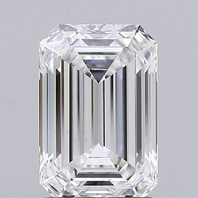 1.50 Carat Emerald Shaped, Ideal Cut, E Color, VS1 Clarity, IGI Certified Lab Grown Diamond