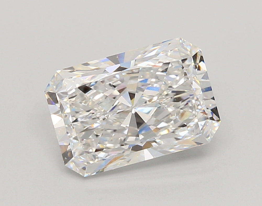 3.06 Carat Radiant Shaped, Ideal Cut, D Color, VS1 Clarity, IGI Certified Lab Grown Diamond