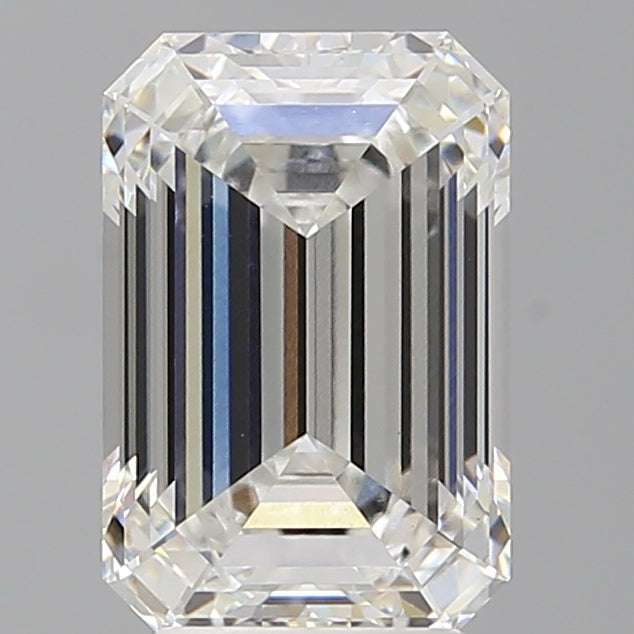 3.60 Carat Emerald Shaped, Ideal Cut, F Color, VVS2 Clarity, IGI Certified Lab Grown Diamond