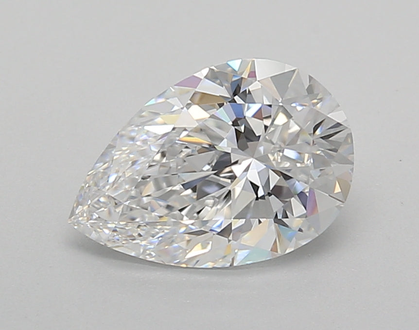 1.52 Carat Pear Shaped, Excellent Cut, D Color, VVS2 Clarity, IGI Certified Lab Grown Diamond