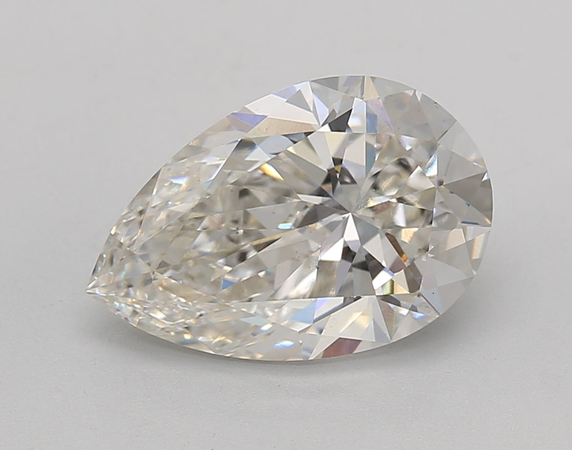 3.31 Carat Pear Shaped, Ideal Cut, G Color, VS1 Clarity, IGI Certified Lab Grown Diamond