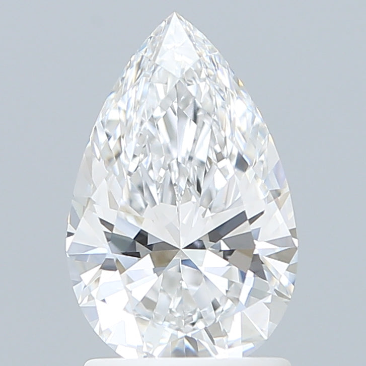 1.54 Carat Pear Shaped, Ideal Cut, D Color, VVS2 Clarity, IGI Certified Lab Grown Diamond