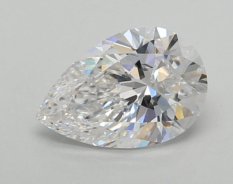 2.02 Carat Pear Shaped, Excellent Cut, E Color, VVS2 Clarity, IGI Certified Lab Grown Diamond