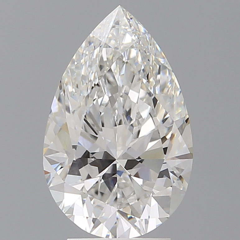 3.59 Carat Pear Shaped, Ideal Cut, F Color, VS1 Clarity, IGI Certified Lab Grown Diamond