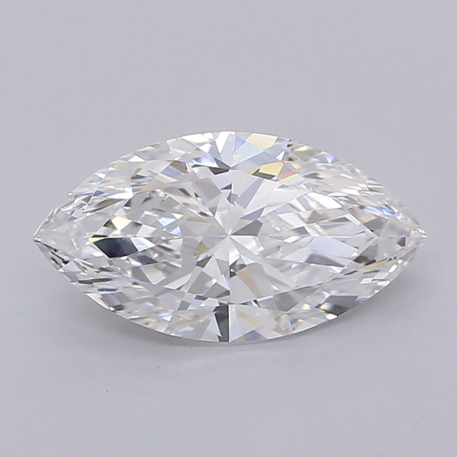 2.50 Carat Marquise Shaped, Ideal Cut, E Color, VVS2 Clarity, IGI Certified Lab Grown Diamond