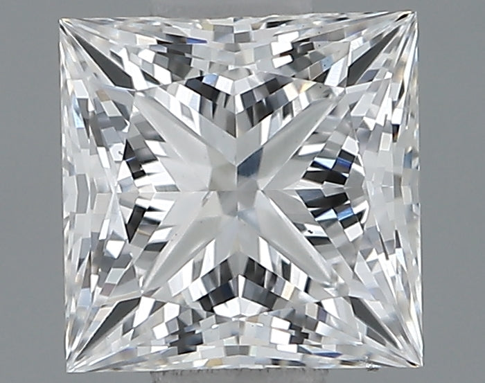0.86 Carat Princess Shaped, Ideal Cut, D Color, VS1 Clarity, IGI Certified Lab Grown Diamond