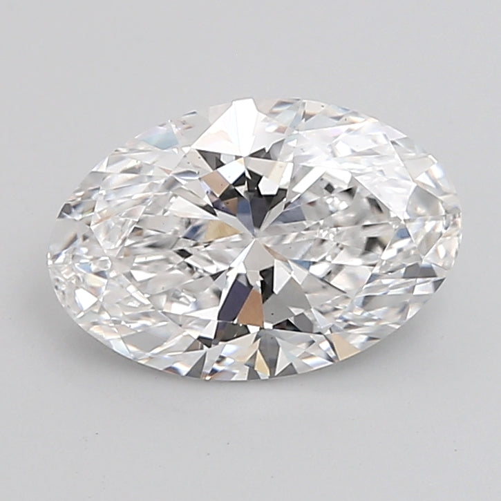 3.08 Carat Oval Shaped, Ideal Cut, D Color, VS2 Clarity, IGI Certified Lab Grown Diamond