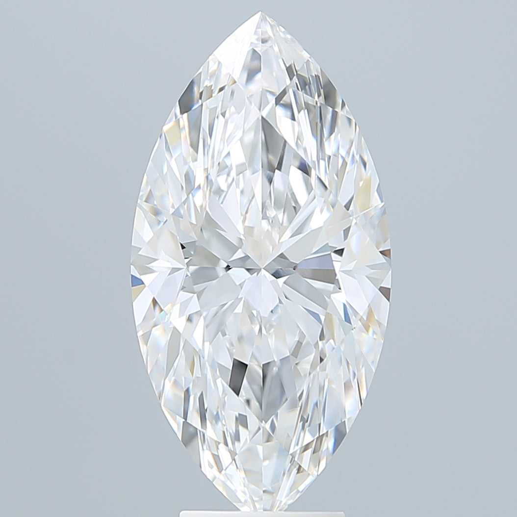 6.10 Carat Marquise Shaped, Ideal Cut, E Color, VVS2 Clarity, IGI Certified Lab Grown Diamond