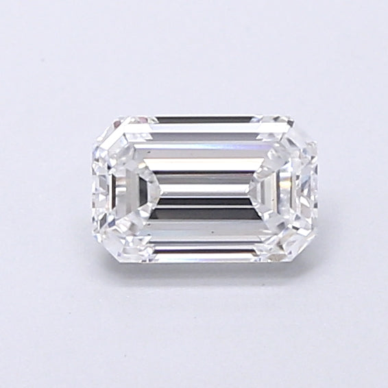 0.50 Carat Emerald Shaped, Very Good Cut, D Color, VS1 Clarity, IGI Certified Lab Grown Diamond