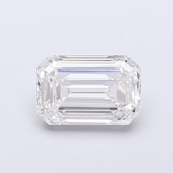 0.58 Carat Emerald Shaped, Very Good Cut, E Color, VVS2 Clarity, IGI Certified Lab Grown Diamond