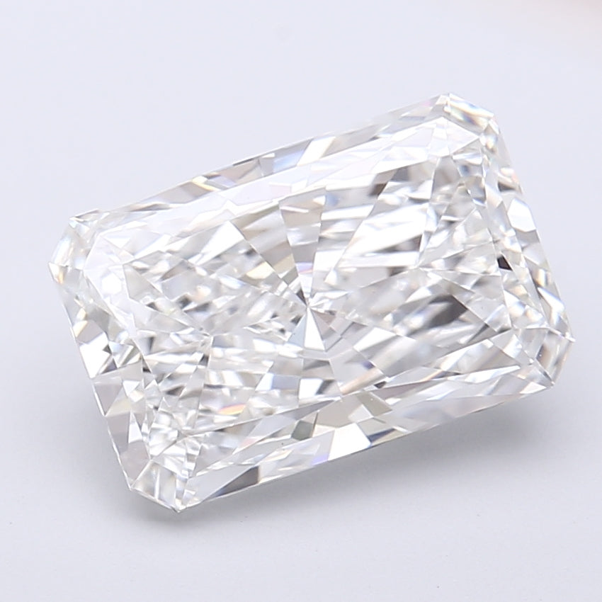 4.18 Carat Radiant Shaped, Very Good Cut, E Color, VVS2 Clarity, IGI Certified Lab Grown Diamond