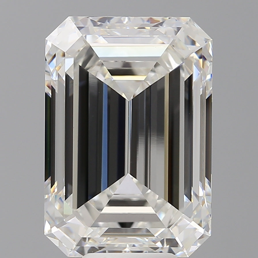 10.09 Carat Emerald Shaped, Ideal Cut, F Color, VS1 Clarity, IGI Certified Lab Grown Diamond
