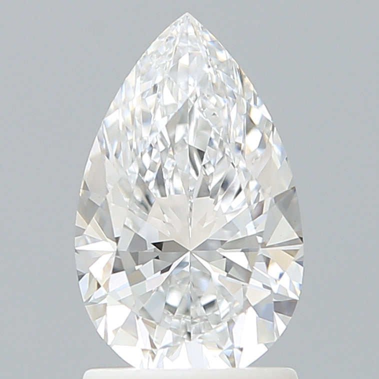 1.58 Carat Pear Shaped, Excellent Cut, D Color, VVS2 Clarity, IGI Certified Lab Grown Diamond