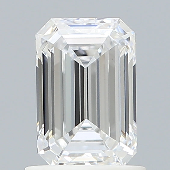 1.05 Carat Emerald Shaped, Ideal Cut, E Color, VVS2 Clarity, IGI Certified Lab Grown Diamond