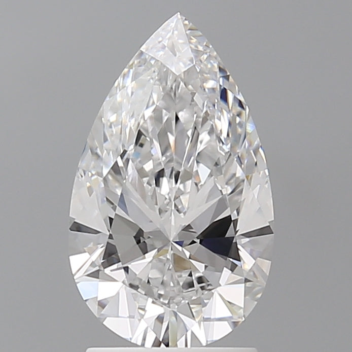 2.10 Carat Pear Shaped, Ideal Cut, E Color, VVS2 Clarity, IGI Certified Lab Grown Diamond