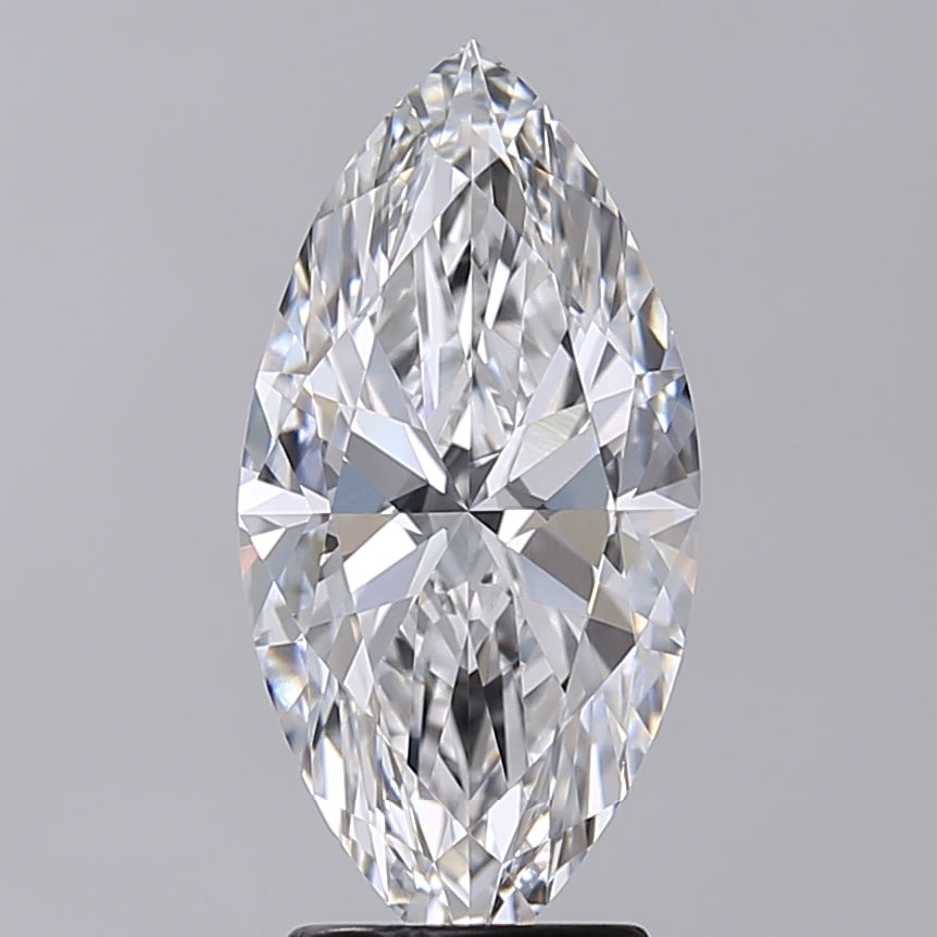 3.02 Carat Marquise Shaped, Excellent Cut, D Color, VS1 Clarity, IGI Certified Lab Grown Diamond