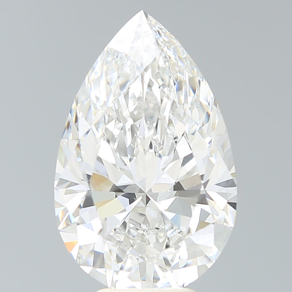 6.61 Carat Pear Shaped, Ideal Cut, F Color, VS1 Clarity, IGI Certified Lab Grown Diamond