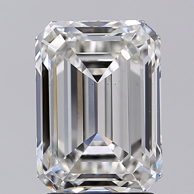 2.42 Carat Emerald Shaped, Ideal Cut, G Color, VS1 Clarity, GIA Certified Lab Grown Diamond