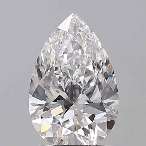 1.52 Carat Pear Shaped, Ideal Cut, D Color, VVS2 Clarity, IGI Certified Lab Grown Diamond