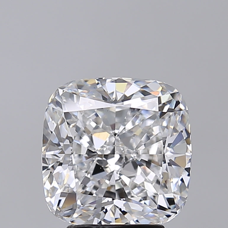 4.02 Carat Cushion Shaped, Excellent Cut, D Color, VVS2 Clarity, IGI Certified Lab Grown Diamond
