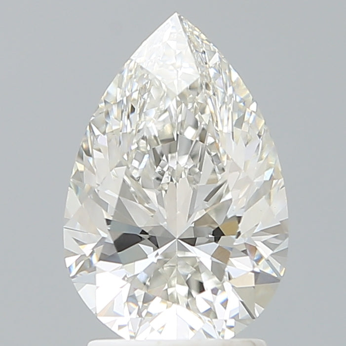 2.42 Carat Pear Shaped, Excellent Cut, F Color, VVS2 Clarity, IGI Certified Lab Grown Diamond