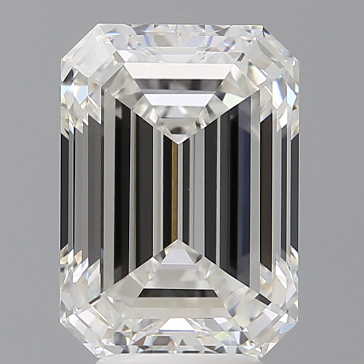 5.59 Carat Emerald Shaped, Ideal Cut, F Color, VVS2 Clarity, IGI Certified Lab Grown Diamond