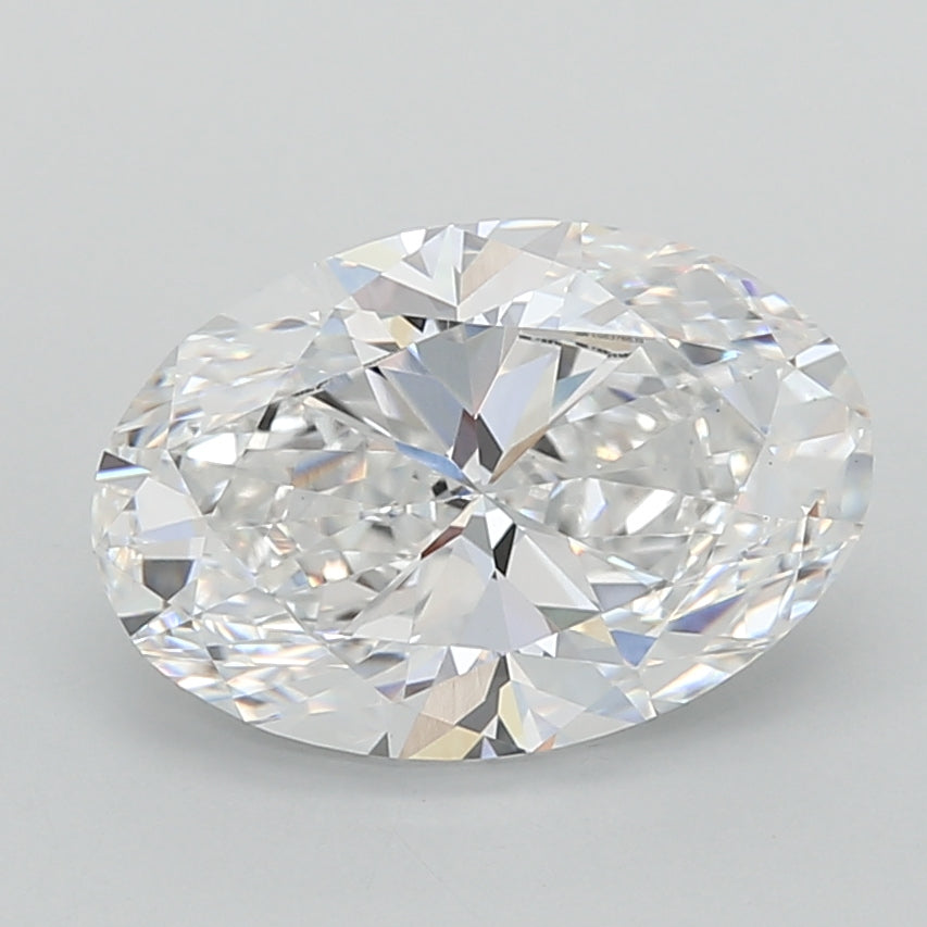 2.54 Carat Oval Shaped, Ideal Cut, D Color, VS1 Clarity, IGI Certified Lab Grown Diamond
