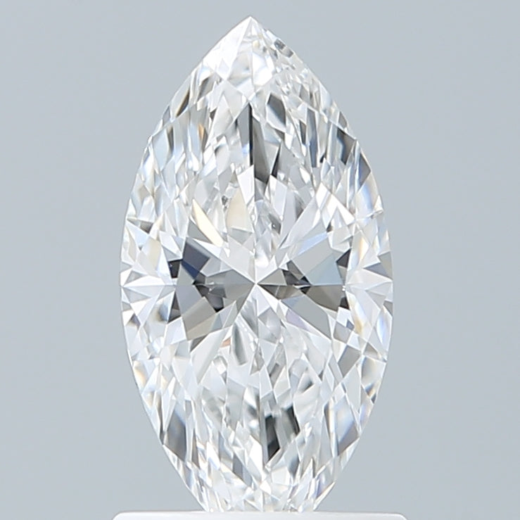 1.10 Carat Marquise Shaped, Ideal Cut, D Color, VVS2 Clarity, IGI Certified Lab Grown Diamond