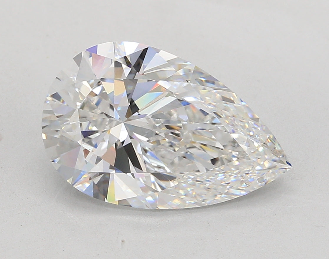 4.51 Carat Pear Shaped, Ideal Cut, E Color, VS1 Clarity, IGI Certified Lab Grown Diamond
