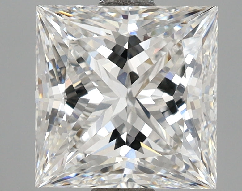 3.08 Carat Princess Shaped, Ideal Cut, E Color, VVS2 Clarity, IGI Certified Lab Grown Diamond