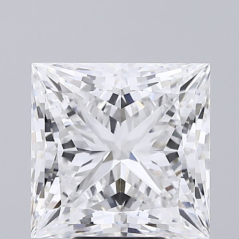 7.06 Carat Princess Shaped, Ideal Cut, E Color, VVS2 Clarity, IGI Certified Lab Grown Diamond