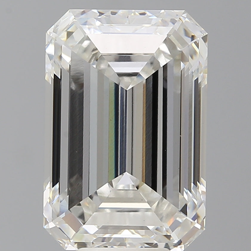 8.60 Carat Emerald Shaped, Ideal Cut, F Color, VVS2 Clarity, IGI Certified Lab Grown Diamond