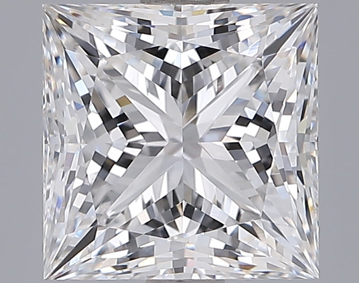3.07 Carat Princess Shaped, Ideal Cut, E Color, VVS2 Clarity, IGI Certified Lab Grown Diamond