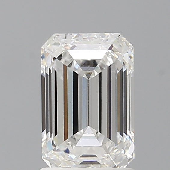 1.59 Carat Emerald Shaped, Ideal Cut, D Color, VVS2 Clarity, IGI Certified Lab Grown Diamond