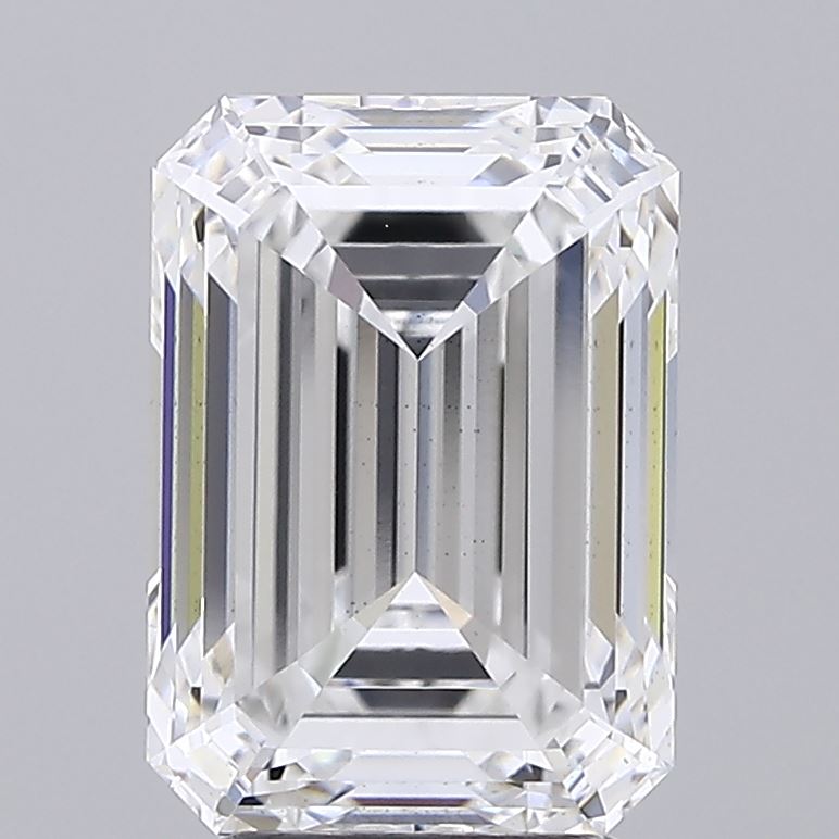 4.03 Carat Emerald Shaped, Ideal Cut, E Color, VS2 Clarity, IGI Certified Lab Grown Diamond