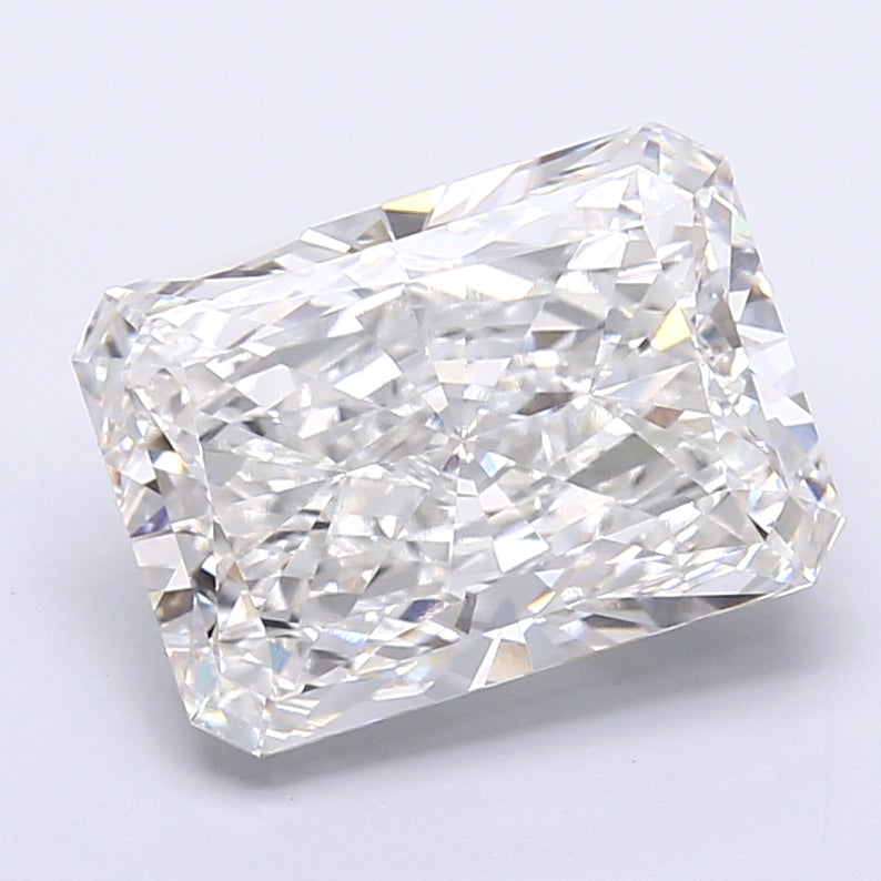 7.22 Carat Radiant Shaped, Very Good Cut, F Color, VVS2 Clarity, IGI Certified Lab Grown Diamond