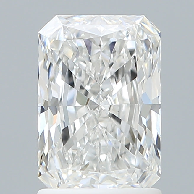 1.55 Carat Radiant Shaped, Excellent Cut, E Color, VVS2 Clarity, IGI Certified Lab Grown Diamond