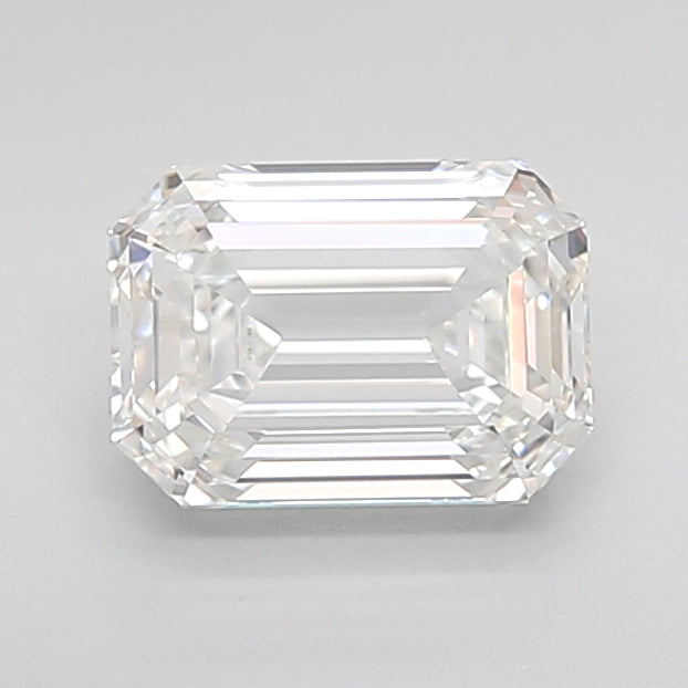 1.75 Carat Emerald Shaped, Ideal Cut, F Color, VVS2 Clarity, IGI Certified Lab Grown Diamond