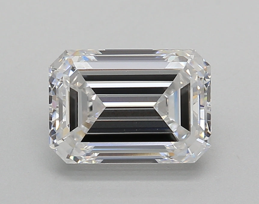 2.01 Carat Emerald Shaped, Excellent Cut, D Color, VVS2 Clarity, IGI Certified Lab Grown Diamond